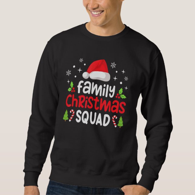 Family Christmas Squad Matching     Santa Elf Grou Sweatshirt (Front)