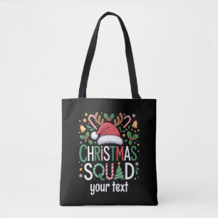Family Christmas Squad Personalised 2025 Matching  Tote Bag