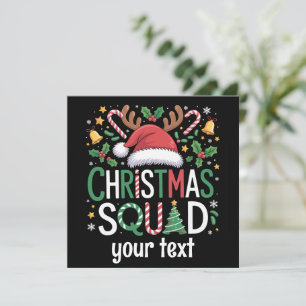Family Christmas Squad Personalized 2025 Matching  Holiday Card