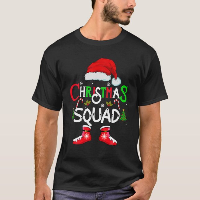 Family Christmas Squad Santa 2022 Team Xmas Tree P T-Shirt (Front)