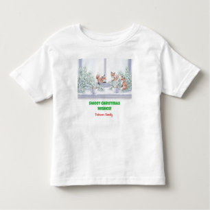 Family Christmas T-Shirt – Cozy Winter Fox Scene