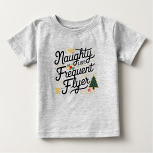 Family Christmas Tees Naughty List Frequent Flyer