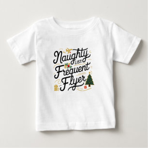 Family Christmas Tees Naughty List Frequent Flyer