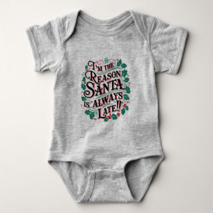 Family Christmas Tees    Reason Santa Always Late