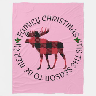 Family Christmas Tis the Season to Be Merry Fleece Blanket