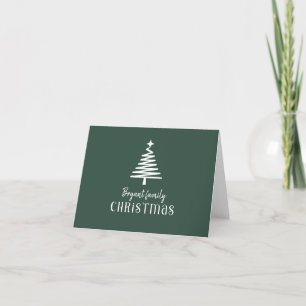 Family Christmas tree green Holiday Card