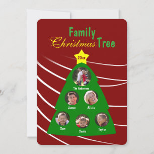 Family Christmas Tree Keepsake Custom Photo Card