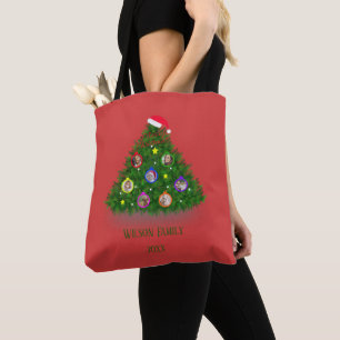 Family Christmas tree Tote Bag