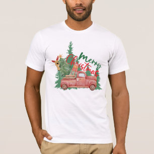 Family Christmas Truck Vintage Personalized  T-Shirt