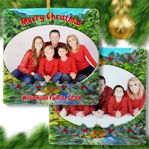 Family Christmas Vallarta River South 0366 Ceramic Ornament