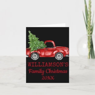 Family Christmas Vintage Truck D T Shirt  Card