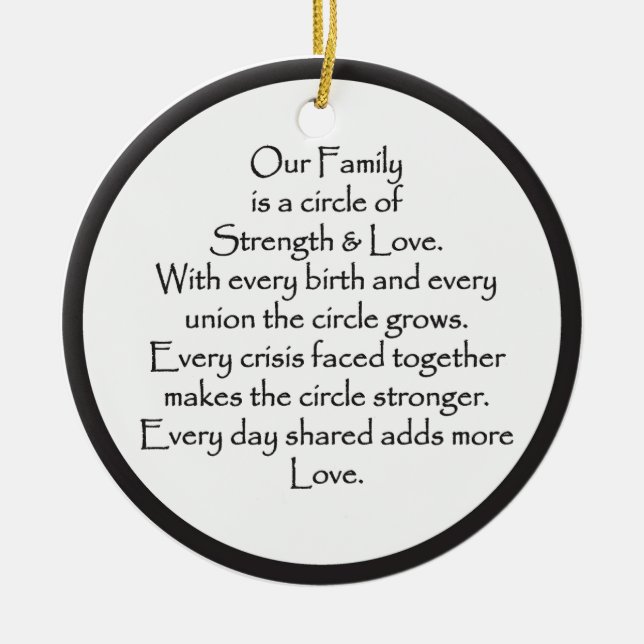 Family Circle of Love Ornament (Front)