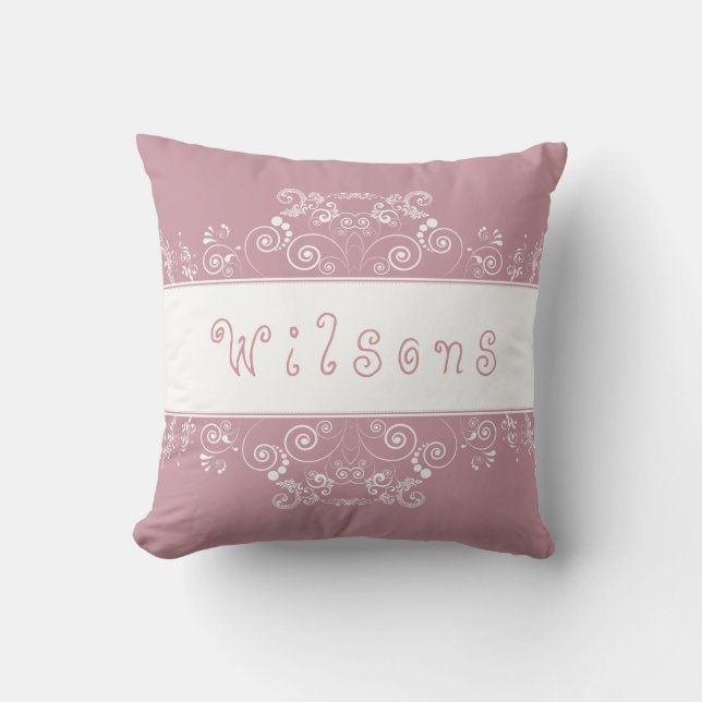 FAMILY CLASSICAL RETRO HOUSEWARMING PINK CUSHION (Front)