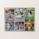 Family collage 6 photos and family name jigsaw puz jigsaw puzzle<br><div class="desc">Family name,  custom photo collage jigsaw puzzle
You can personalise it and add your most beautiful photos,  family name and text. Great fun !</div>