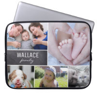 "Family Collage" Personalized Photo Laptop Case wi