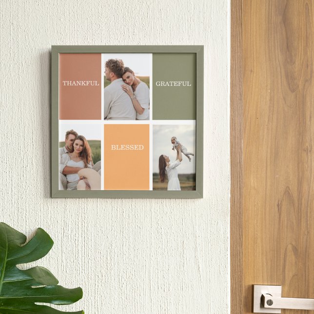 Family Collage Photo | Thankful Blessed Grateful Poster (Creator Uploaded)