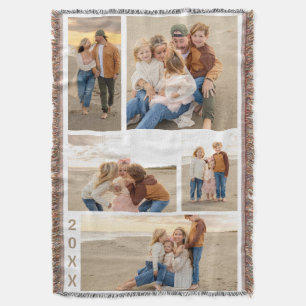 Family Collage Photo  Throw Blanket