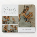 Family Collage Rustic Modern Personalised Mousepad<br><div class="desc">Personalised photo gift designed by Berry Berry Sweet. Visit our site at www.berryberrysweet.com for modern stationery and custom gifts.</div>