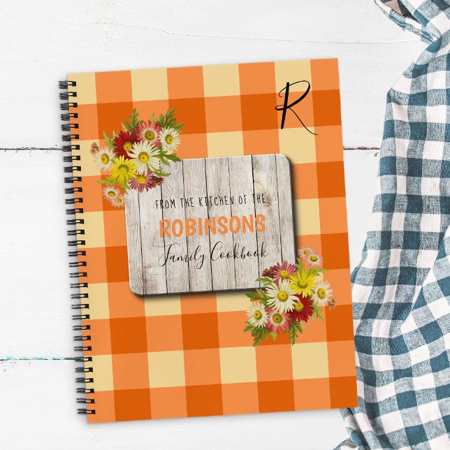 Family cookbook rustic kitchen recipes organiser n notebook (Creator Uploaded)