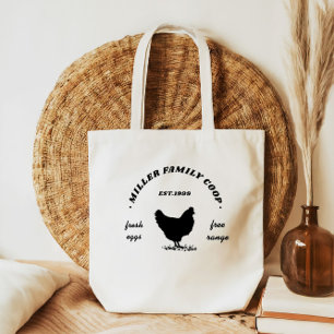 Family Coop Happy Hen Farmhouse Tote Bag