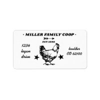 family coop hen fresh eggs return address