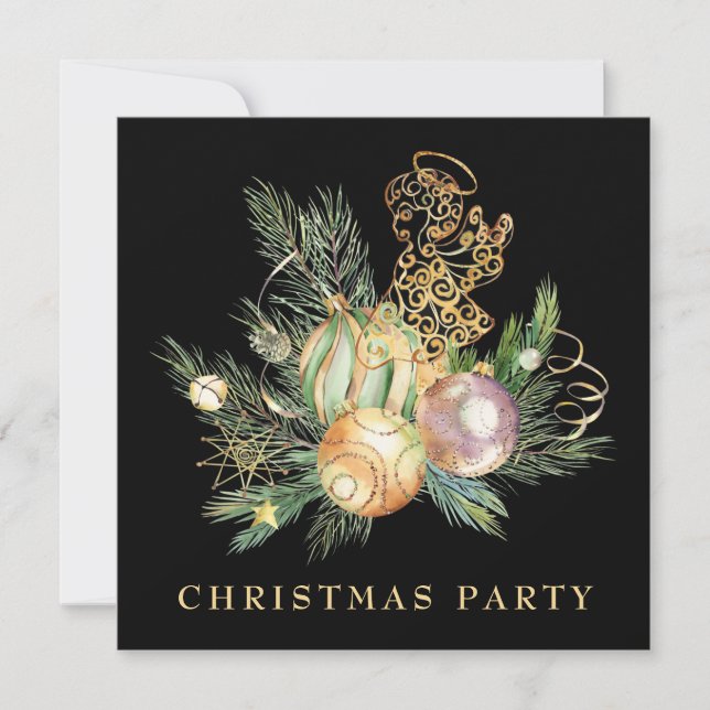 *~* Family Corporate AP20 * Angel Christmas Party Invitation (Front)