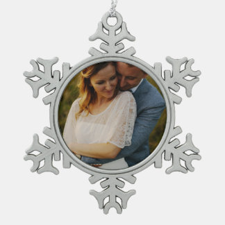 FAMILY/COUPLE MEMORIES SNOWFLAKE PEWTER CHRISTMAS ORNAMENT