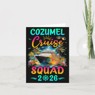 Family Cozumel Cruise Squad 2026 Summer Vacation Card