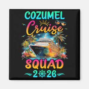 Family Cozumel Cruise Squad 2026 Summer Vacation Magnet