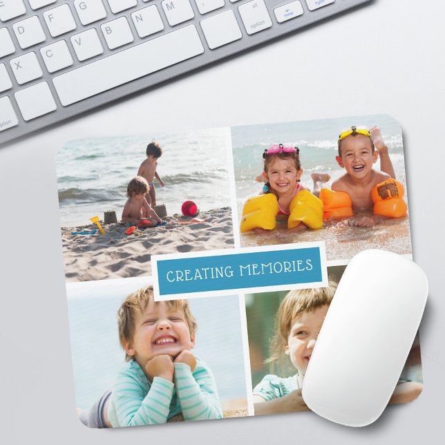 Family Creating Memories Photo Collage Mouse Pad (Family Creating Memories Photo Collage Mouse Pad)