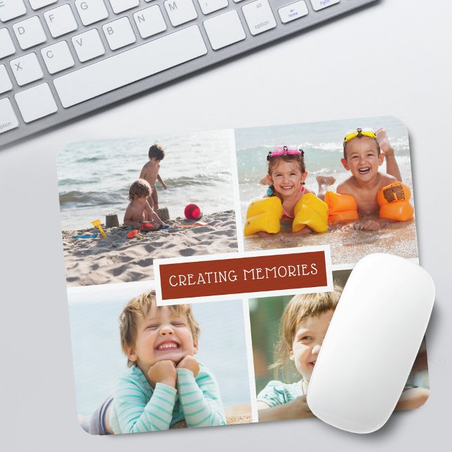 Family Creating Memories Photo Collage Mouse Pad (Family Creating Memories Photo Collage Mouse Pad)