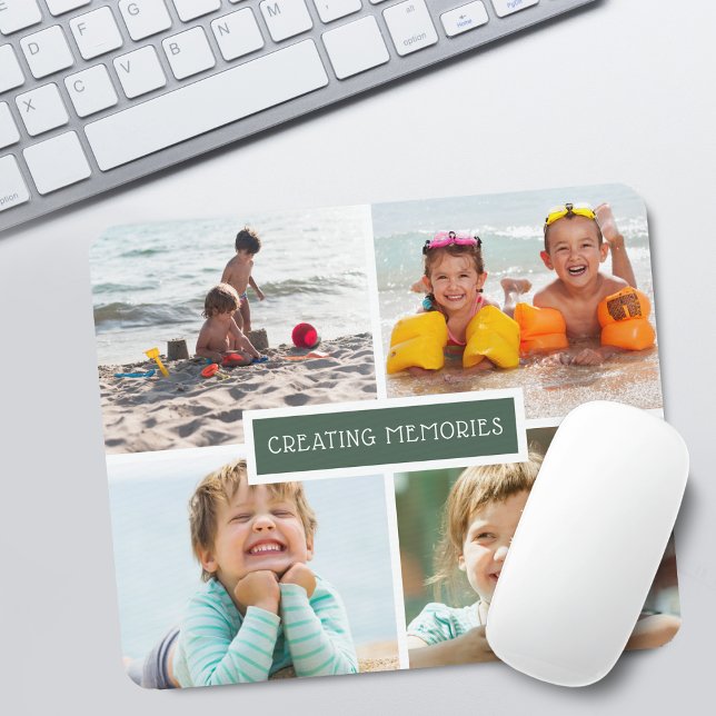 Family Creating Memories Photo Collage Mouse Pad (Family Creating Memories Photo Collage Mouse Pad)