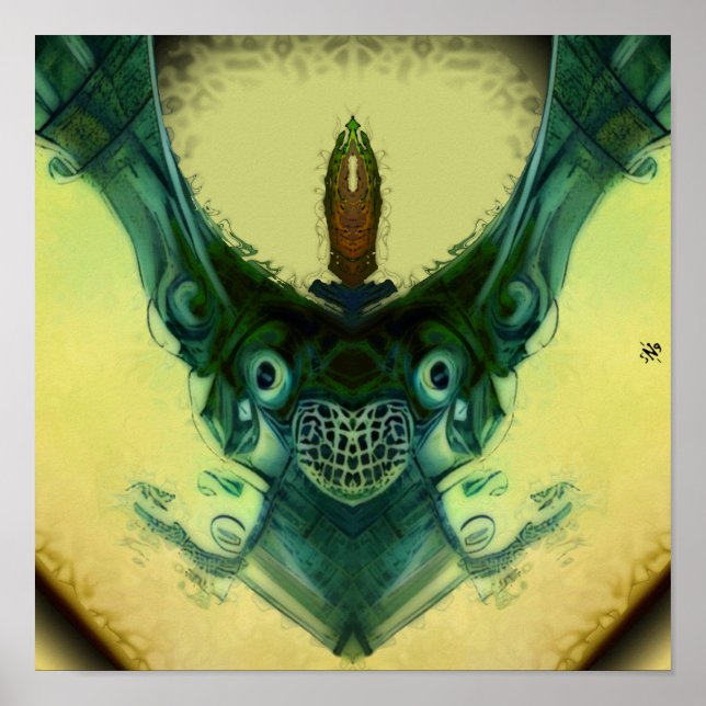 Family crest - patterns pareidolia poster (Front)