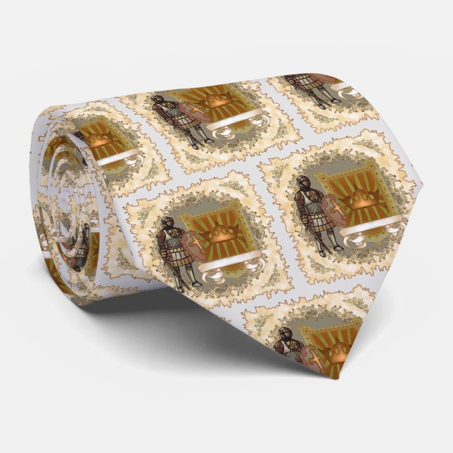 Family Crest Shield Surname Tie (Rolled)