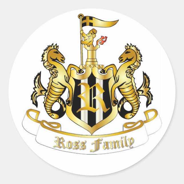 Family Crest Sticker (Ross) (Front)