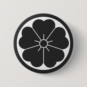 [Family Crests] Flowers 6 Cm Round Badge