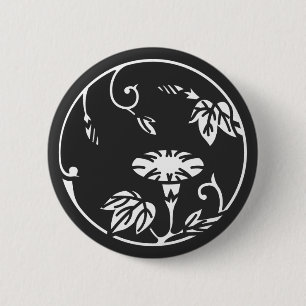 [Family Crests] Flowers 6 Cm Round Badge