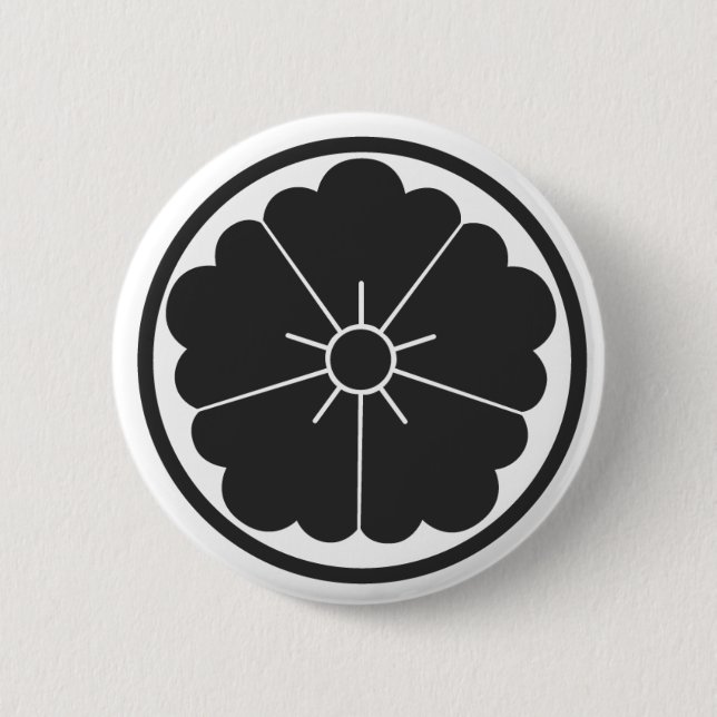 [Family Crests] Flowers 6 Cm Round Badge (Front)
