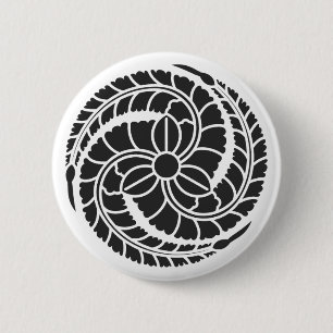 [Family Crests] Flowers 6 Cm Round Badge
