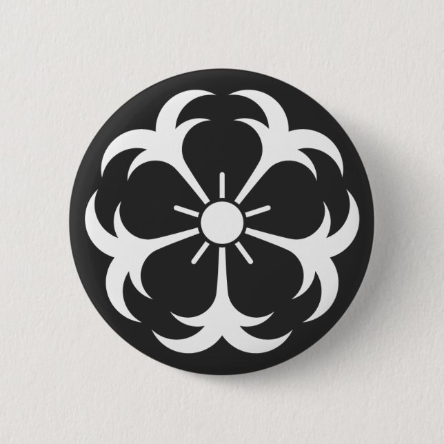 [Family Crests] Flowers 6 Cm Round Badge (Front)