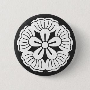 [Family Crests] Flowers 6 Cm Round Badge