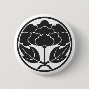 [Family Crests] Flowers 6 Cm Round Badge