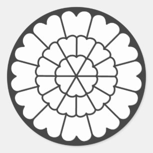 [Family Crests] Flowers Classic Round Sticker