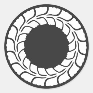 [Family Crests] Flowers Classic Round Sticker