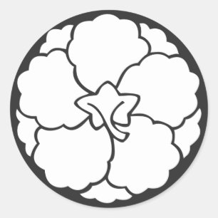 [Family Crests] Flowers Classic Round Sticker