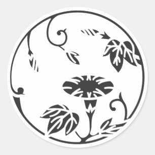 [Family Crests] Flowers Classic Round Sticker