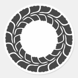 [Family Crests] Flowers Classic Round Sticker