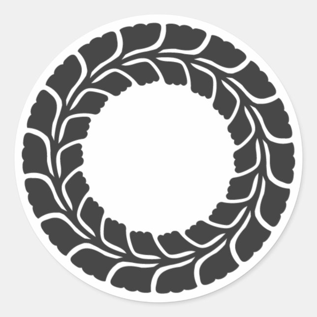 [Family Crests] Flowers Classic Round Sticker (Front)