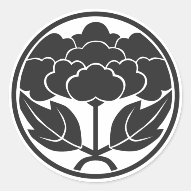 [Family Crests] Flowers Classic Round Sticker (Front)