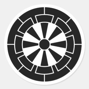 [Family Crests] Genji clan wheel Classic Round Sticker